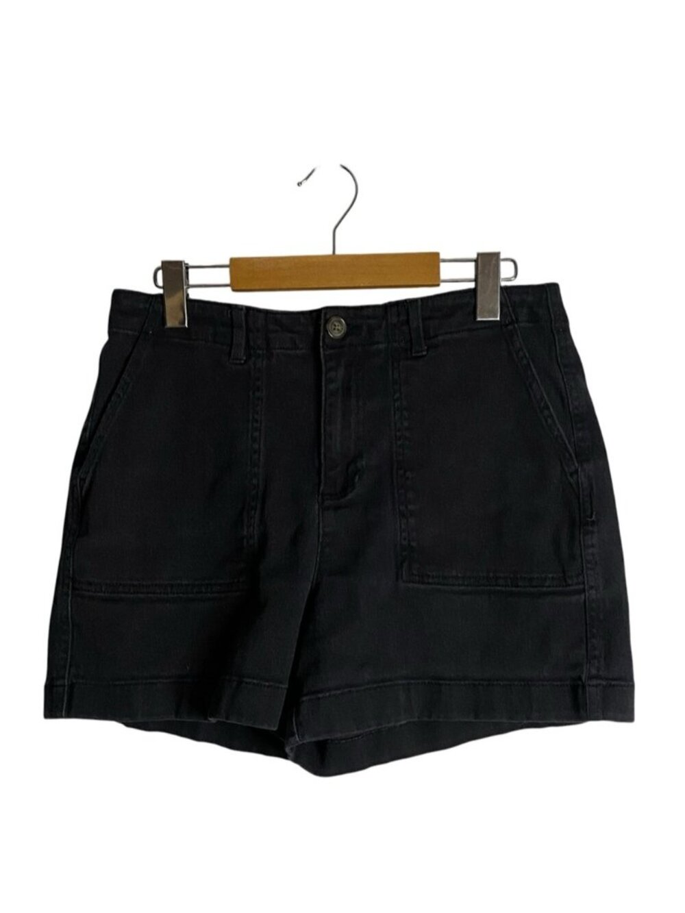 Ricki's Women's Black High-Rise Utility Denim Shorts